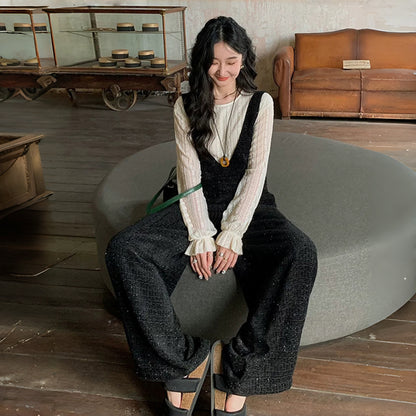 【ボトムス】おしゃれ レトロ シャネル風 合わせやすい ゆったり カジュアル オールインワン【JZシリーズ】