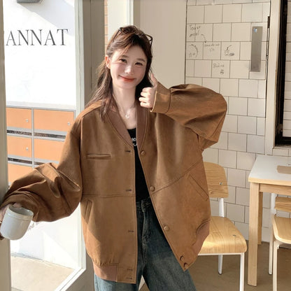 【アウター】アメリカン スエード ゆったり リラックス 春 秋 冬 合わせやすい ジャケット【JZシリーズ】