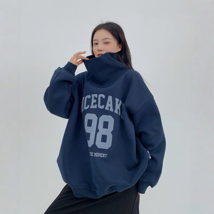 【トップス】裏起毛 ハイネック 春 秋 冬 スウェット パーカー 【FCシリーズ】