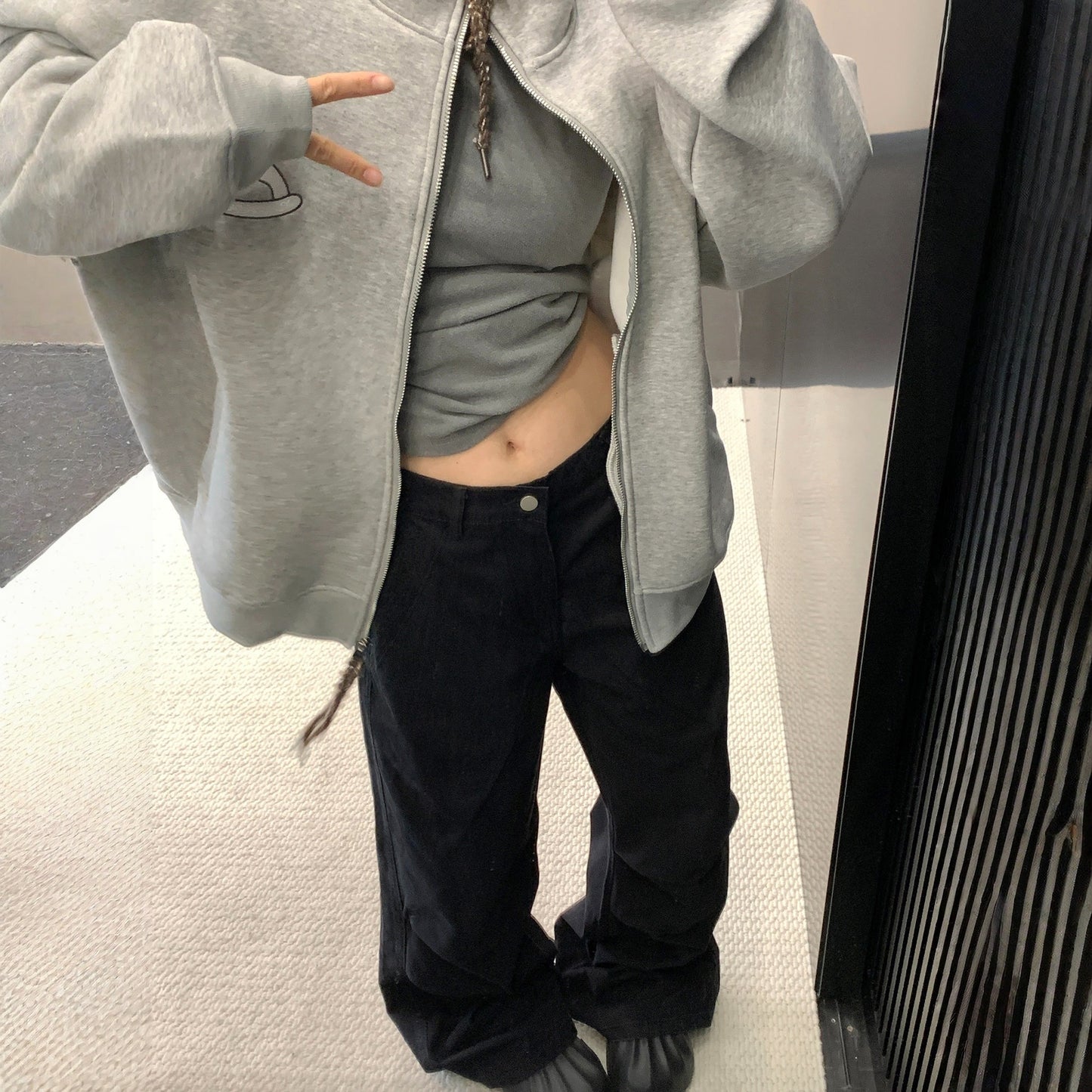 【ボトムス】ダメージ ストレート ヴィンテージ加工 デニムパンツ 【FCシリーズ】