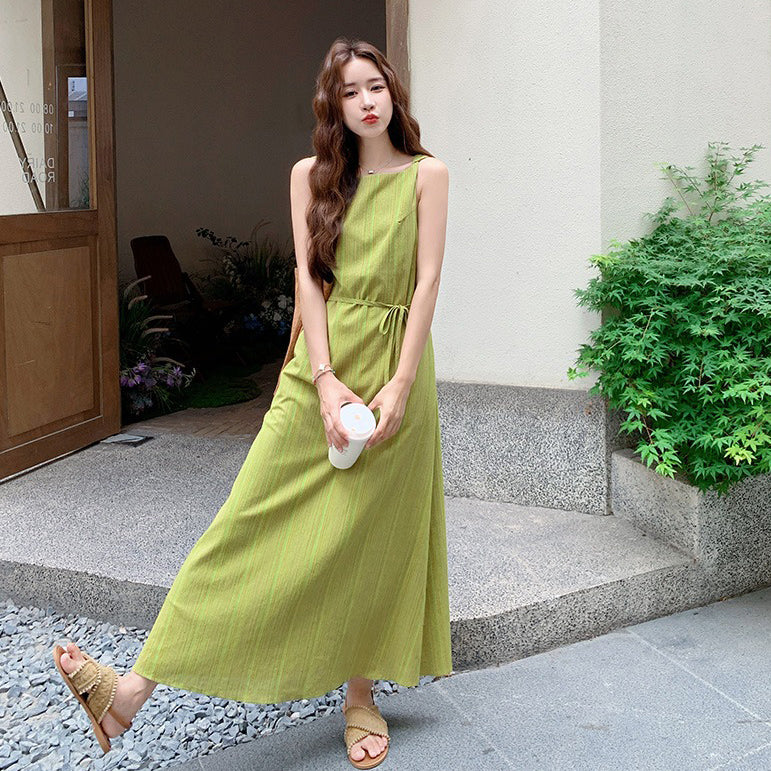 新品 Lilambition キルティングキャミワンピース イエロー グリーン 新品 Lilambition キルティングキャミワンピース イエロー グリーン