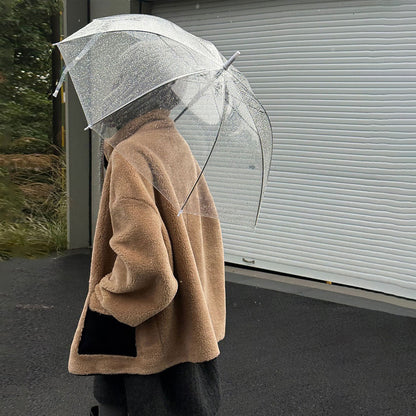 【アウター】レトロ感×バイカラー♡ボアジャケット 冬新作 レディース あったか【JZシリーズ】