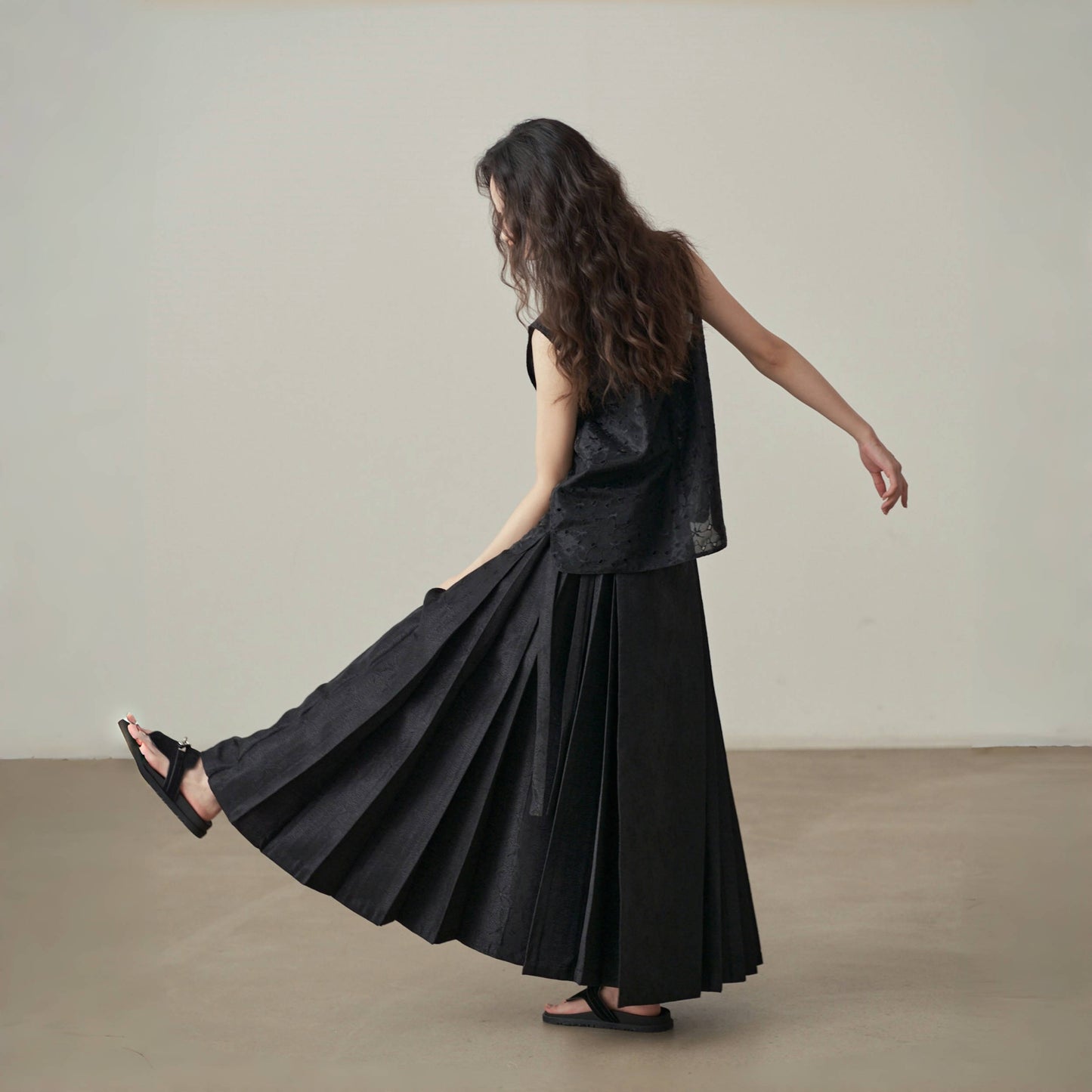 【ボトムス】夏 新中華風 ジャカード刺繍フラワー柄 馬面スカート 【SHシリーズ】