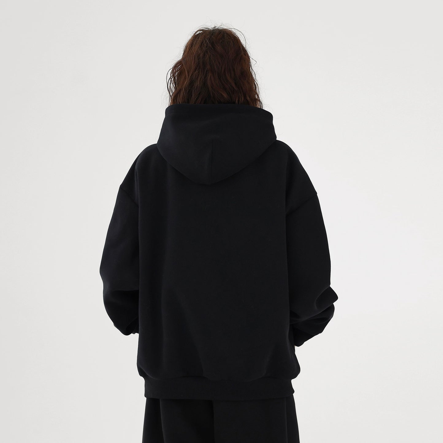 【トップス】レトロ感たっぷり ぼかしシルエットプリント ストリートゆるパーカー【FCシリーズ】