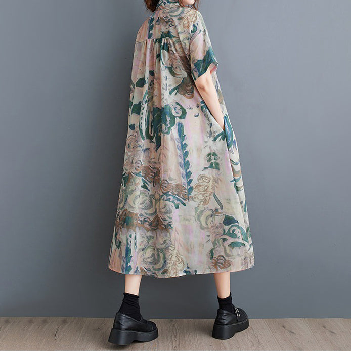 期間限定⭐60%OFF【ワンピース】レディース 大きいサイズ ワンピース プリント 2026夏 半袖 膝下 チュニック ゆったり 快適 痩せ見え 総柄 楽ちん 外出 部屋着 韓国風 カジュアル【SHシリーズ】