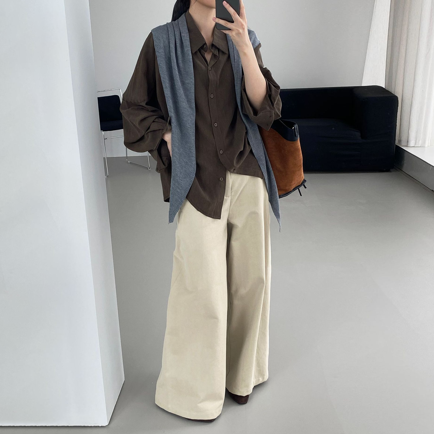 【トップス】韓国風 おしゃれ感 100％リヨセル ゆったりシャツ レディース リボン付きブラウス【JZシリーズ】