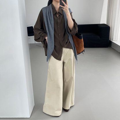 【トップス】韓国風 おしゃれ感 100％リヨセル ゆったりシャツ レディース リボン付きブラウス【JZシリーズ】