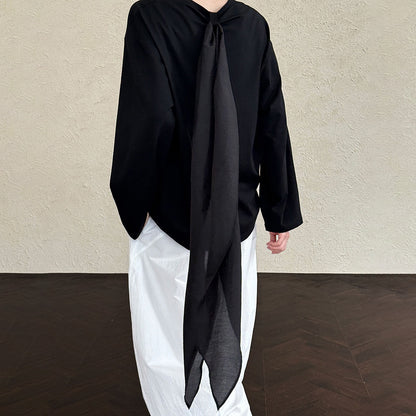 【トップス】秋 韓国風 ブラウス 着回し力抜群 ゆったり シルエットシャツ【SNシリーズ】