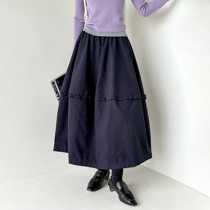 【ボトムス】秋新作 韓国風 エレガント カジュアル ミディスカート 女子 大人可愛い【JZシリーズ】