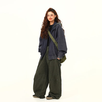 【アウター】ヴィンテージデザインチェック柄フーディ レディース ショートスウェットジャケット【FCシリーズ】