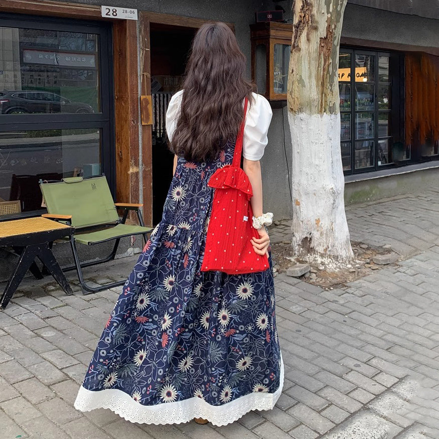 【ワンピース】ボヘミアンムード漂うノースリーブプリントワンピース 上品なリゾート感溢れる夏新作【SHシリーズ】