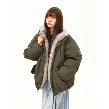 【アウター】保温性のある 厚手 ボア素材 春 秋 冬 中綿ジャケット  【FCシリーズ】