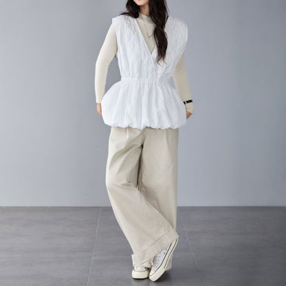 【トップス】日系 春秋新作 ノースリーブ Vネック ベスト