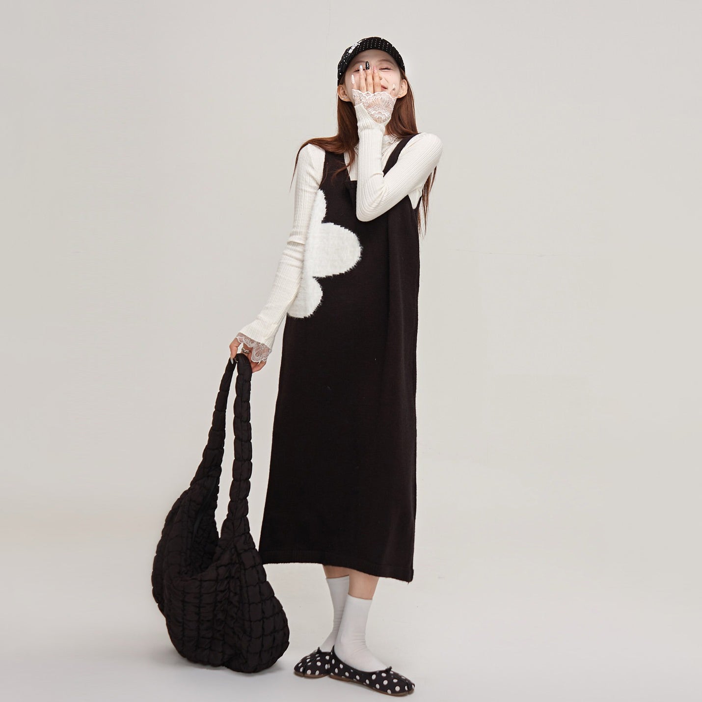 【ワンピース】💎エレガント＆高級感 ノースリーブワンピース 秋冬 レディース フレンチ風 ベストワンピ 【JZシリーズ】