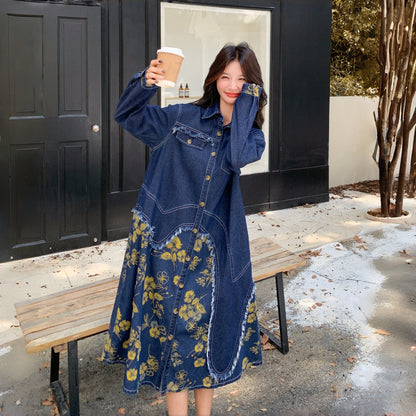 【ワンピース】デザイン性 マイナー プリント カジュアル  着痩せ シャツワンピース【SHシリーズ】