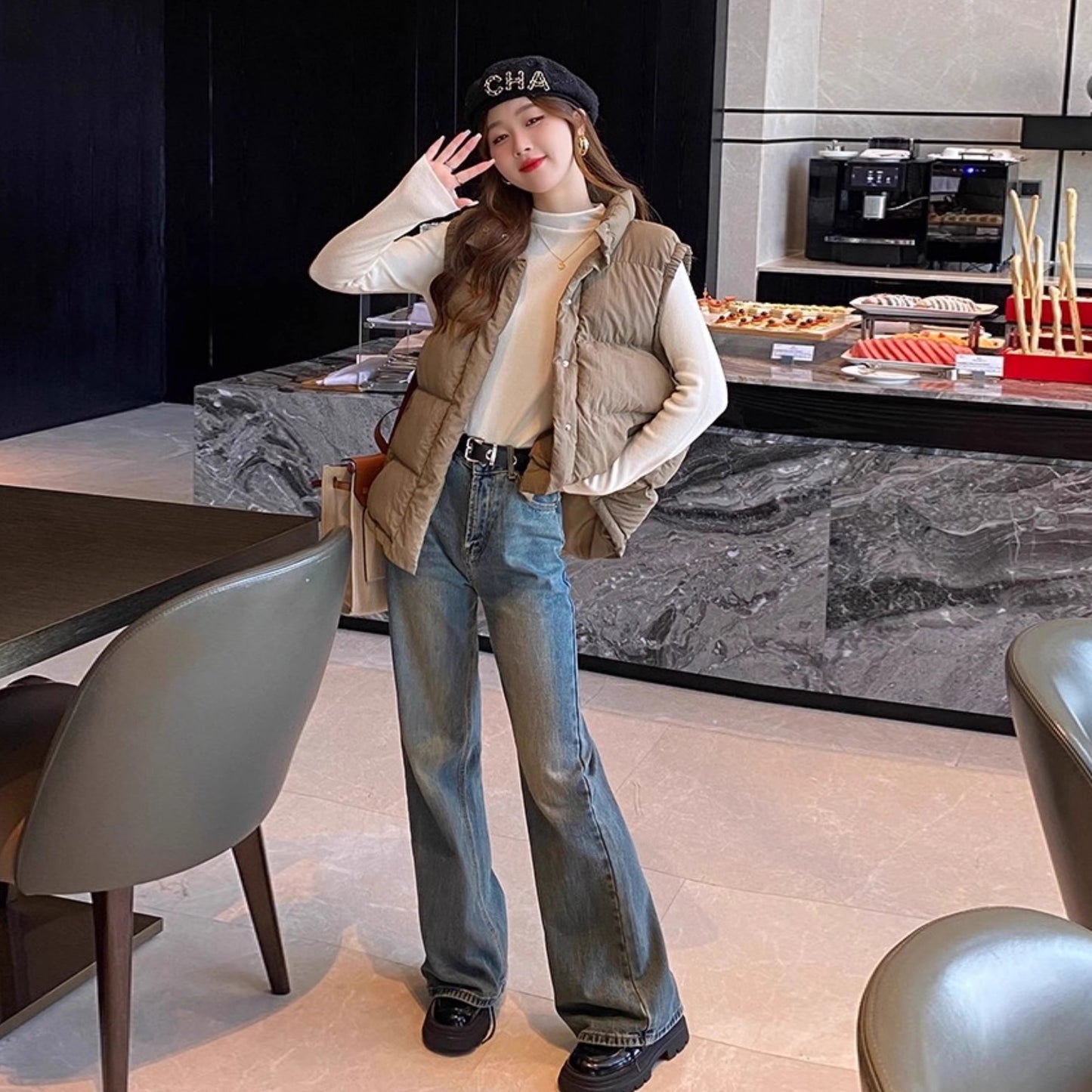 【60%OFF⭐️早い者勝ち】【トップス】★万能コーデ★ ハーフハイネック ニットトップス・ニットＴシャツ【JZシリーズ】