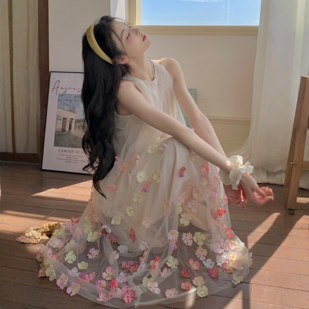 【ワンピース】ホルターネック リゾート風 極美 ノースリーブ ワンピース 【SHシリーズ】