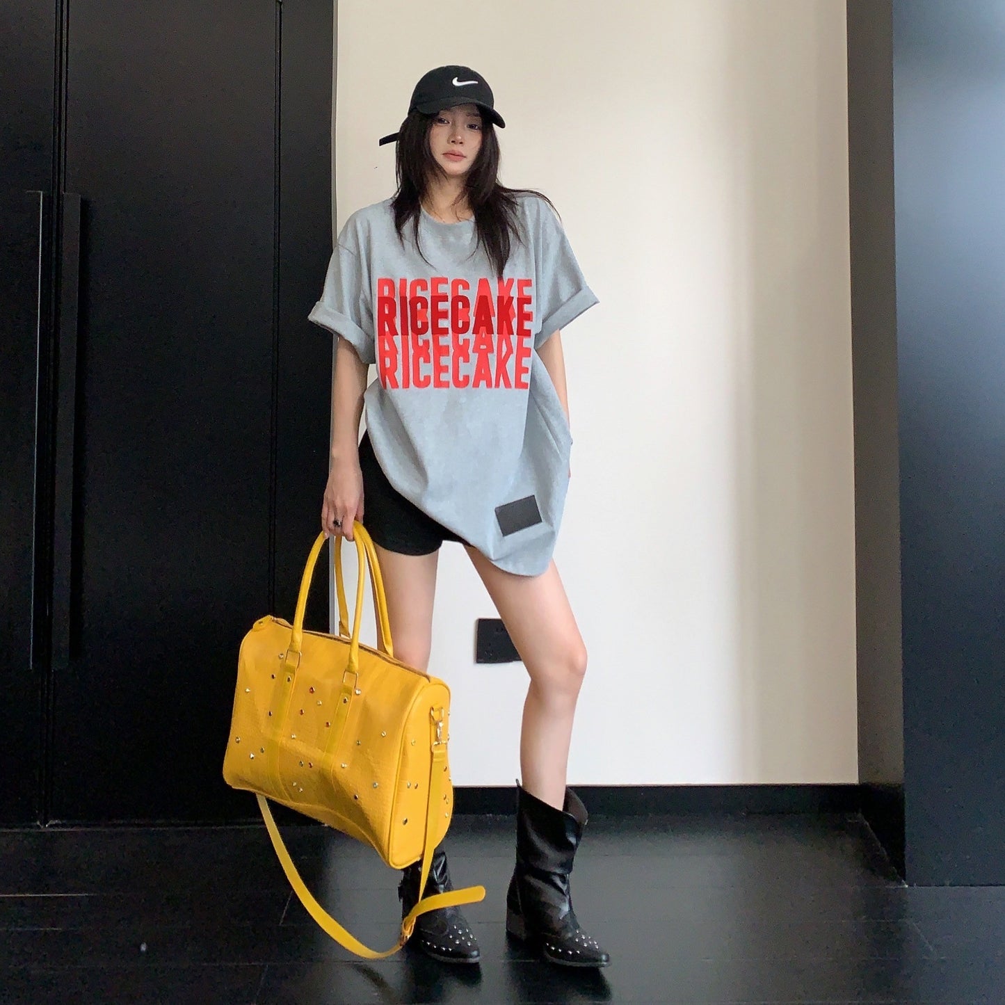 【トップス】レトロ リラックス感 フロッキープリント アメリカンリラックス オーバーサイズ Ｔシャツ 【FCシリーズ】