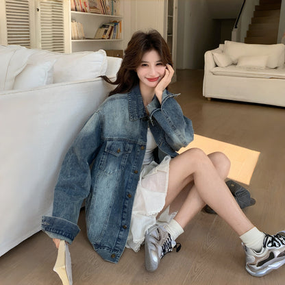 【アウター】香港風 ゆったり カジュアル アメリカン 着痩せ ジャケット【JZシリーズ】