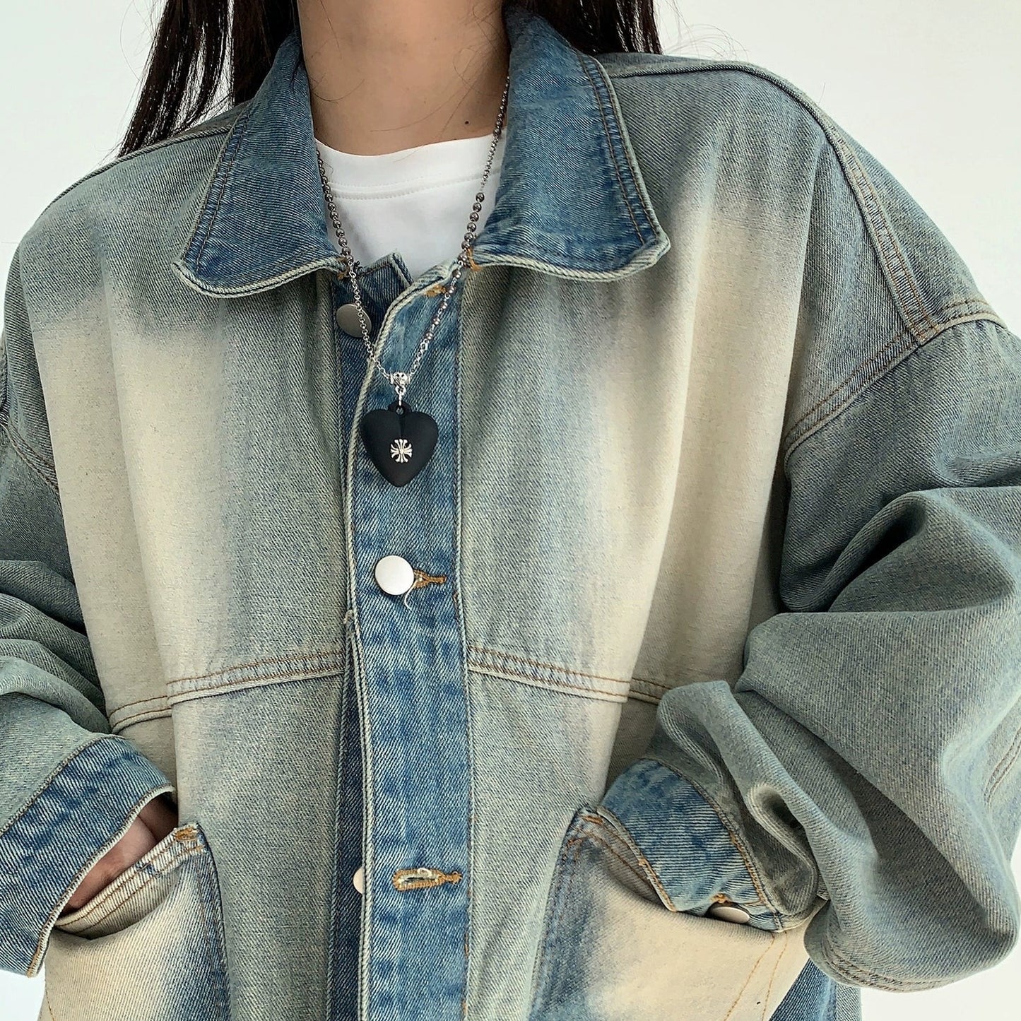 [外套] 復古春秋拉鍊牛仔夾克【FC系列】