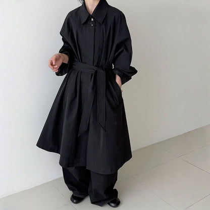 【アウター】春 秋 ベルト付き エレガント オードリーヘップバーン風 トレンチ コート 【JZシリーズ】