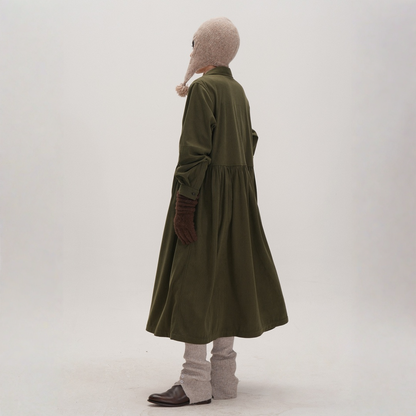 【ワンピース】春 秋 冬 レトロ 上品 通勤スタイル ウエストマーク 長袖 ワンピース 【JZシリーズ】