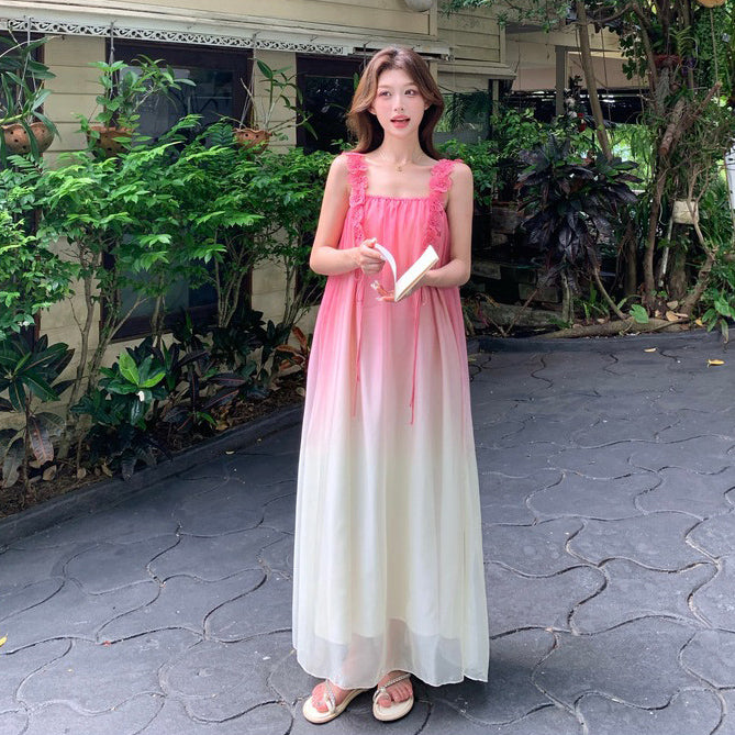 【ワンピース】フレンチリゾートロマンティック ノースリーブワンピース 夏 エレガントデザイン【SHシリーズ】