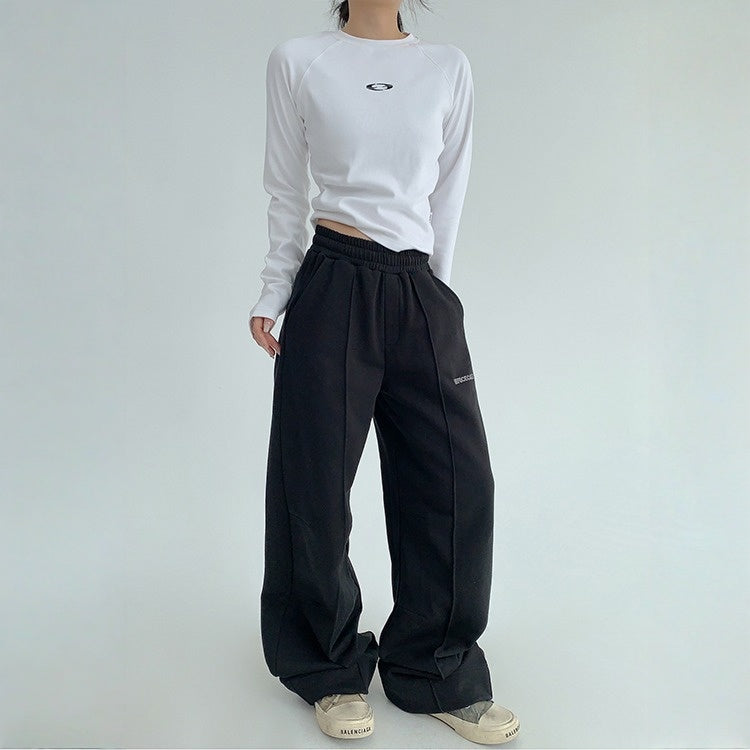 【ボトムス】春 秋 冬 ヴィンテージ感 ストレート カジュアル ワイドパンツ 【FCシリーズ】