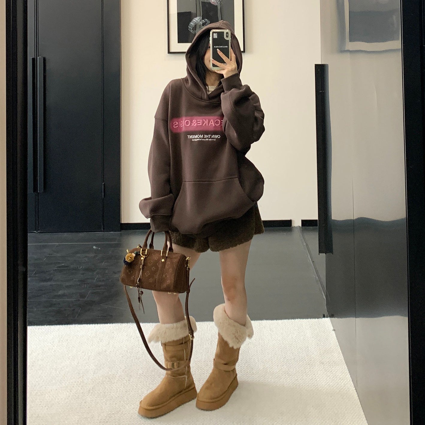 【トップス】抜け感 レタリング刺繍 フード付きスウェット レディース パーカー【FCシリーズ】