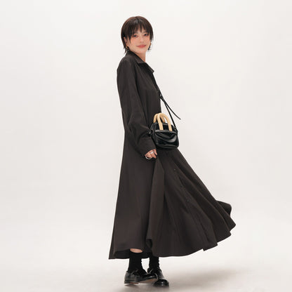 【ワンピース】レトロ ワンピース レディース 大きいサイズ ゆったり 体型カバー ミディアム丈 ロングワンピース 初秋【JZシリーズ】