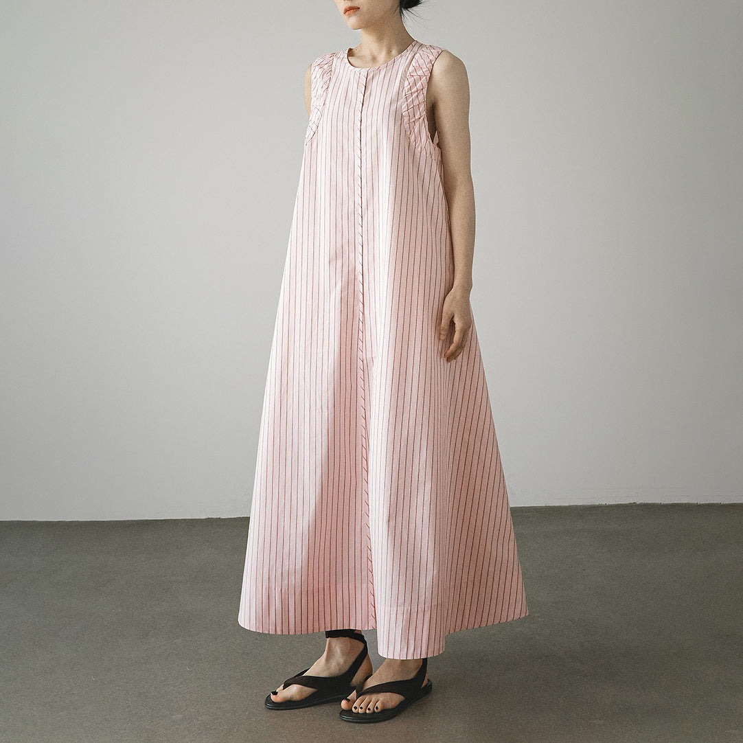 【ワンピース】レトロ風 ノースリーブワンピース レディース 春夏 ゆったり ロング丈 ナチュラル デザイン【JZシリーズ】