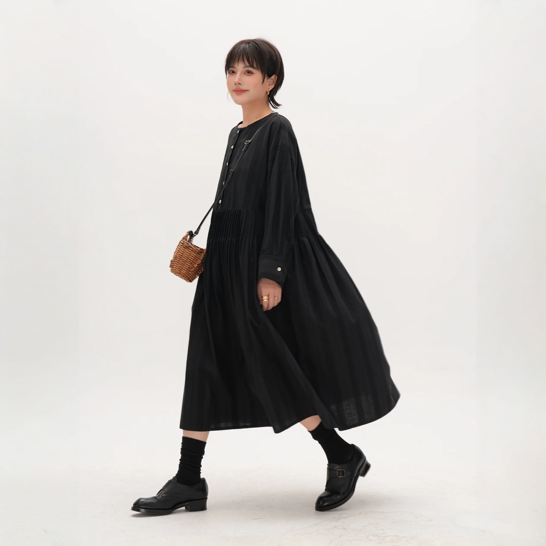 【ワンピース】春 秋 冬 クルーネック 長袖  ワンピース 【JZシリーズ】