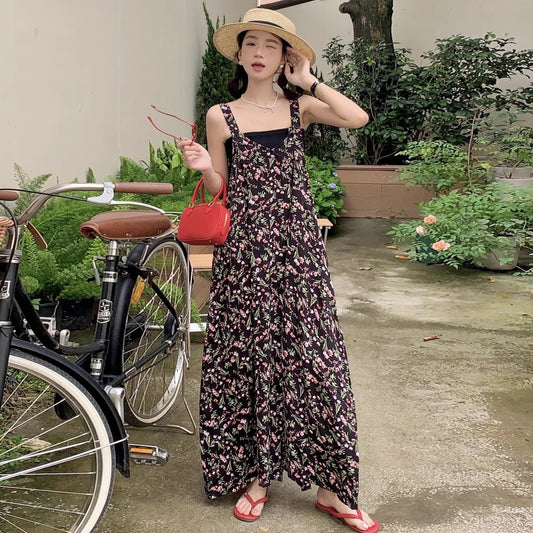 【ボトムス】夏新作 ルーズシルエット オーバーサイズサロペット ゆる可愛いキャミオールインワン【SHシリーズ】