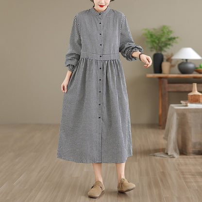 【ワンピース】ひざ下丈 ミモレ丈  レトロ ウエストシェイプ 長袖 ワンピース 【JZシリーズ】