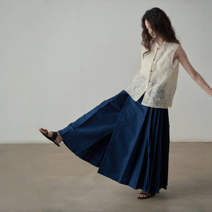 【トップス】夏 新中華風 刺繍  ビーズボタン ノースリーブベスト シャツ 【SHシリーズ】