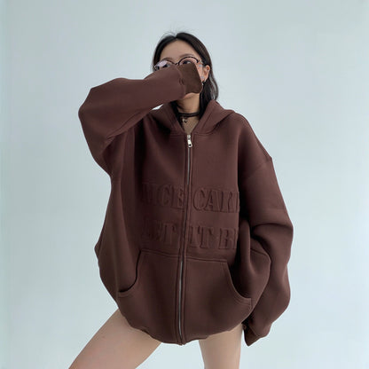 【アウター】春 秋 冬 リラックス感 3Dエンボス フード付き ジャケット 【FCシリーズ】