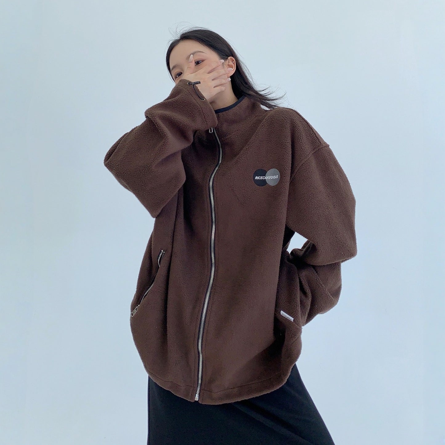 【アウター】春 秋 冬 フリース スタンドカラー オーバーシルエット ジャケット 【FCシリーズ】