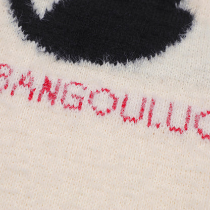 【トップス】💕ペア着用OK 🐾猫シルエット プルオーバーニット 秋冬 ユニセックス 【FCシリーズ】