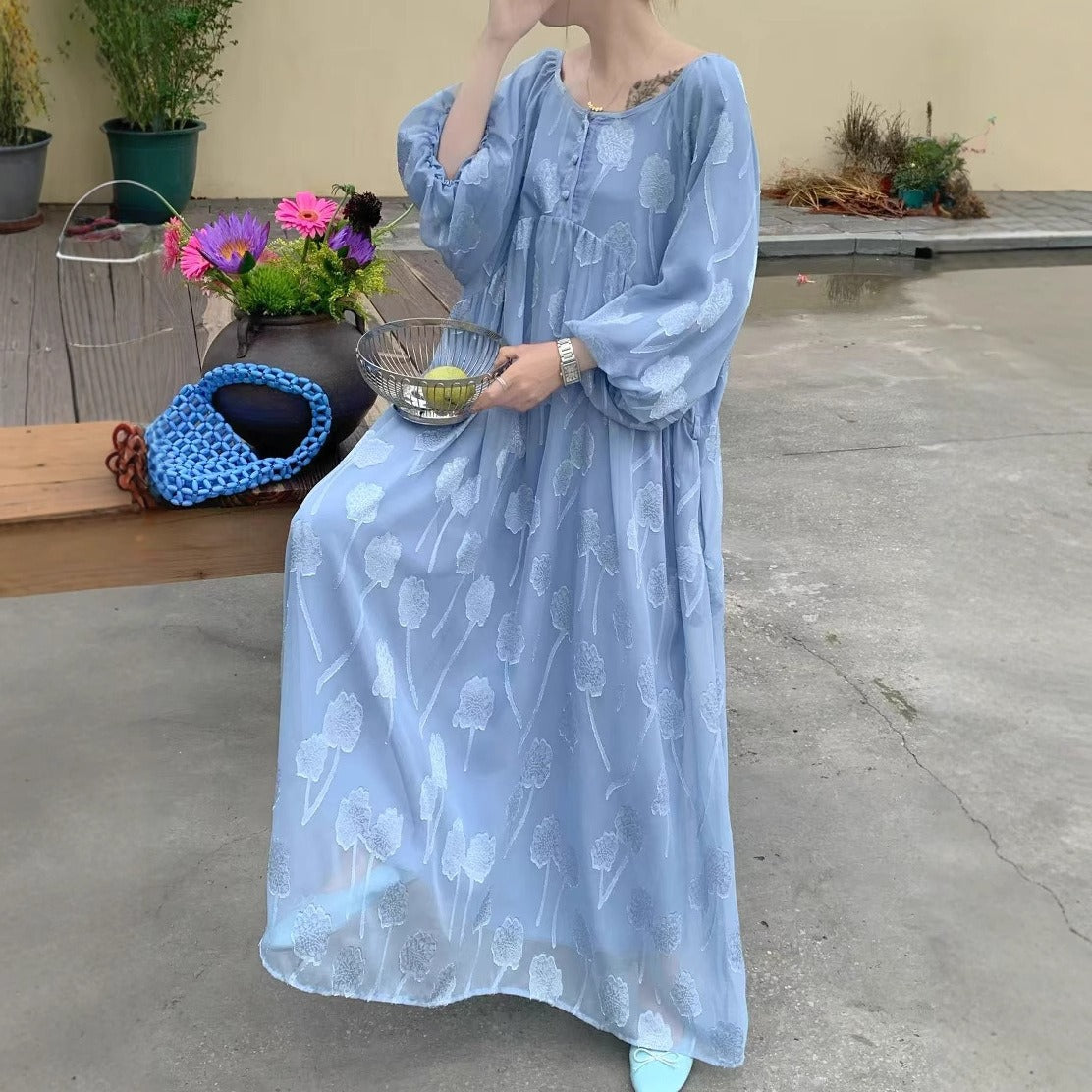 【ワンピース】5カラー 柔らかい雰囲気 2WAY 着痩せ効果 おしゃれな長袖ワンピース