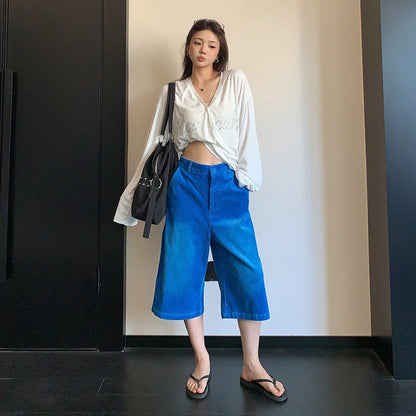 【ボトムス】コーデュロイパンツ レディース クロップド丈 ストレート ヴィンテージ風 リラックスシルエット【FCシリーズ】
