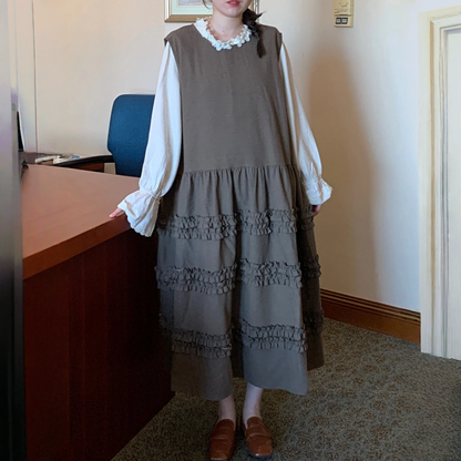 【ワンピース】春 秋 冬 厚手 ノースリーブ ルーズ キュート ワンピース 【JZシリーズ】