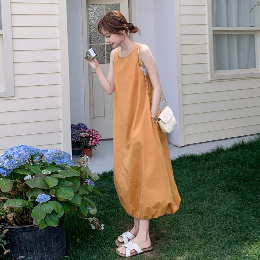 【ワンピース】バルーンシルエット ワンピース 夏 レディース ノースリーブ  リゾートコーデ【JZシリーズ】