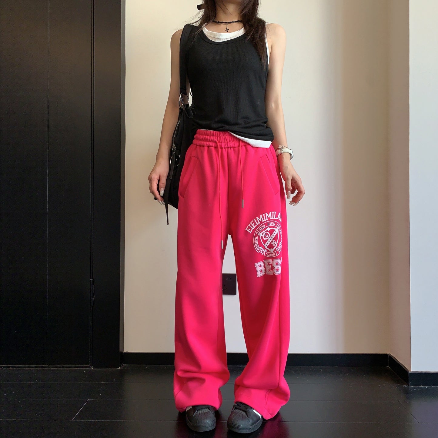 【ボトムス】ストレート ゆったり カジュアル スウェットパンツ 【FCシリーズ】