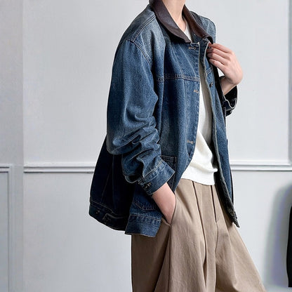 【アウター】春 秋 切り替え ラシャ生地 レトロ ジャケット 【JZシリーズ】