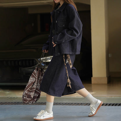 【アウター】初秋新作 ヴィンテージ感漂う原色デニムジャケット おしゃれな日系カジュアルアウター【JZシリーズ】