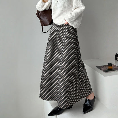 【ボトムス】春 秋 冬 ストライプ 上品 スカート 【JZシリーズ】