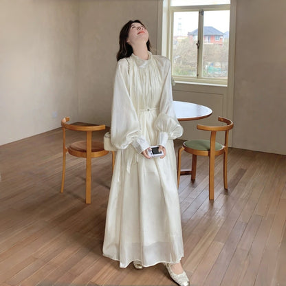 【ワンピース】高級感 ピュアで理想的な 新作 優しいテイスト フレンチ 長袖ワンピース【JZシリーズ】