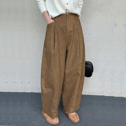 【24AW】【ボトムス】 ハイウエスト レトロ ワイド パンツ【JZシリーズ】