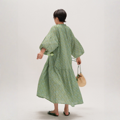 【ワンピース】【15～18日内発送】レトロ ドット柄 大きいサイズ ワンピース 【JZシリーズ】