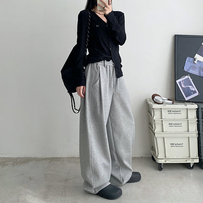 【24AW】【ボトムス】スポーツ ルーズ 無地 カジュアル パンツ